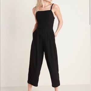 Black Square-Neck Cami Jumpsuit